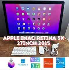 「美品大容量5K」Apple iMac Retina 5K 27inch 2015/CPUi5 3.3GHZ/16GB/SSD512GB/GPU2GB/office2019/Windows11/CJ088