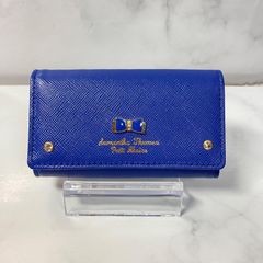 未使用 Samantha Thavasa Petit Choice サマンサタバサ　プチチョイス　キーケース　5連　レザー　ブルー　プチリボン