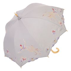 シノワズリーモダン 鳳凰刺繍かわず張り晴雨兼用長日傘