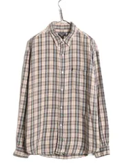 【お得なクーポン配布中!】 ラルフローレン チェック ボタンダウン フランネル シャツ レディース L 古着 ポロ POLO JEANS Co 長袖シャツ BD ネルシャツ マルチカラー