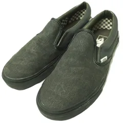 VAINL ARCHIVE x VANS ヴァイナルアーカイブ バンズ 24SS 別注 CLASSIC SLIP-ON デニム クラシックスリッポン VNOOOBVZRUX US9(27cm) BLACK チェッカーボード スニーカー シューズ g22780