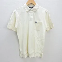 Q■日本製■バーバリーロンドン/BURBERRY LONDON 鹿の子 半袖ポロシャツ■黄色【メンズM 】MENS/6【中古】