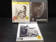龍が如く3 メタルギアソリッド4 バットマンアーカムシティ PS3 ソフト3点h mGG177 ★ ●