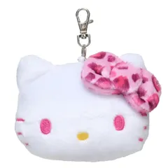 ハローキティ 定期入れ リール付きフェイスパスケース ヒョウ柄シリーズ ピンク サンリオ ケイカンパニー ぬいぐるみパスケース ICカードケース キャラクター グッズ 
