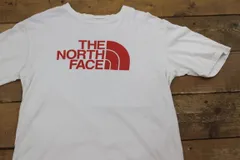THE NORTH FACE ロゴプリント Tシャツ 白 ホワイト/レッド S/P（日本サイズL相当）ノースフェイス