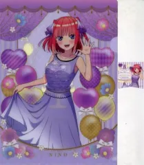 【中古】クリアファイル 中野二乃/アップ A4クリアファイル＆ステッカーセット 「DMMくじ 映画 五等分の花嫁～アニメ放送から5周年記念パーティー～」 D-2賞