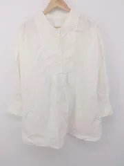 ◇ mystic ミスティック スタンドカラー 長袖 チュニック シャツ サイズF オフホワイト系 レディース E  【1302180005325】