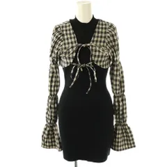 ダーリッチ Darich 25SS シャーリングボレロミニワンピース F ブラック アイボリー /DF ■OS