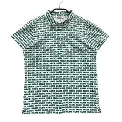 サイズ：2 JACK BUNNY ジャックバニー  半袖ポロシャツ 総柄 グリーン系 [240101506187] ゴルフウェア レディース ストスト