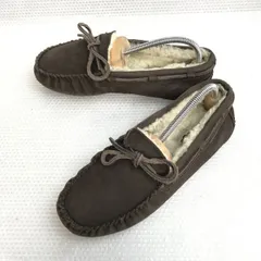 UGG/アグ★内側ボア/モカシンシューズ【25.0/レディース/US8/brown/茶】スリッポン/ローファー/Shoes/trainers◆C-092