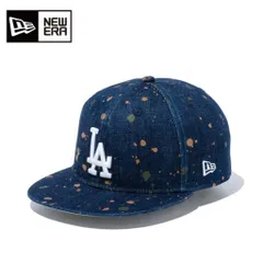 ニューエラ 13059415 スプラッシュプリント ロサンゼルス・ドジャース デニム グレーアンダーバイザー 59FIFTY キャップ