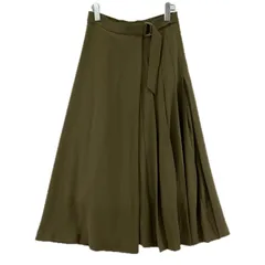 N.Natural Beauty Basic  エヌナチュラルビューティベーシック サイドプリーツ フレアロングスカート sizeM/ブラウン