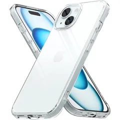 【Ringke】iPhone 15 ケース FUSION TPU+PC素材 耐黄変 耐衝撃 透明 米軍MIL規格取得 透明ケース iPhone15 カバー スマホケース クリアケース スマホカバー アイフォン15 (ストラップホールあり) - Clear  1
