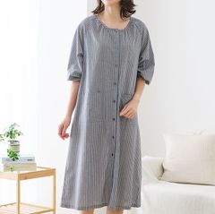 美品 坂東京子 藍染め ロングワンピース - メルカリ