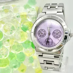 【新品電池】 SEIKO セイコー lk ルキア レディース 腕時計 パープル デイデイト シルバー 5Y89-0B30 0D0233