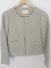 ◇ BEAMS HEART ビームス ハート ノーカラー 長袖 ジャケット サイズM ベージュ系 レディース P  【中古】 【1209060003085】のサムネイル