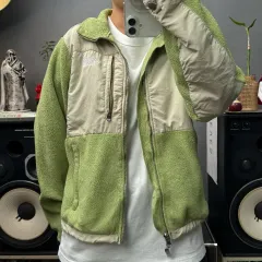 THE NORTH FACE ザノースフェイス グリーン/ベージュ フリース ジャケット