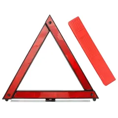 【人気商品】TOUFEIYUAN 三角停止表示板 折り畳み式 三角反射板 三角停止板 専用収納ケース付き (赤 1枚り)後続車が見やすい昼夜間兼用型 緊急対応用品 一般道や高速道路での停車中の事故防止・安全確保に 組み立て簡単でサッと設置 (1個)