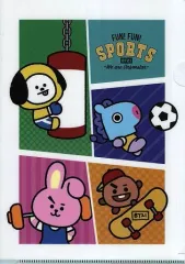 【中古】クリアファイル SHOOKY＆MANG＆CHIMMY＆COOKY A5クリアファイル FUN! FUN! SPORTS ver. 「BT21×ファミリーマート」 対象商品購入特典 第2弾