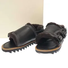 AURALEE×FOOT THE COACHER オーラリー×フットザコーチャー MOUTON SANDALS レザームートンサンダル A21AS02FT ブラック 6(24cm)のサムネイル