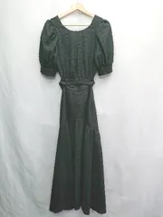 ◇ ⊂ rienda リエンダ 2way 半袖 ロング丈 ワンピース サイズS ブラック レディース E  【1502180041501】