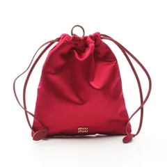 ミュウ ミュウ Miu Miu ポーチ DUCHESSE 5NG010 レッド ファブリック ダッチェス ポーチ レディース 未使用