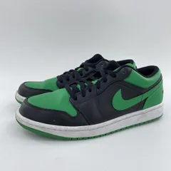 【中古】NIKE Air Jordan 1 Low Lucky Green スニーカー 27cm 553558-065 グリーン ブラック ナイキ[10]
