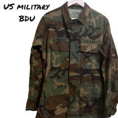 【古着】US military アメリカ軍 迷彩柄BDUジャケット 中期型 Long WOODLAND CAMO