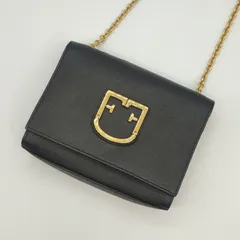 FURLA　フルラ　チェーンショルダーバッグ　ゴールド金具　フラップ開閉