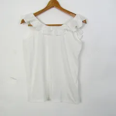 ラルフローレン ノースリーブカットソー フリル シャツ トップス キッズ 女の子用 150サイズ オフホワイト RALPH LAUREN 【中古】