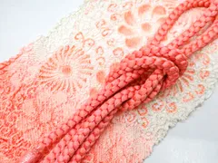 【一輝堂】【着物】和装小物　帯締め帯揚げセット　丸組　中抜き絞り　25w01-1831