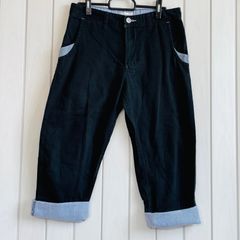 TS-38　≪メンズ≫ Nylaus 佐藤正 デザインパンツ ストライプ 7分丈 おしゃれズボン パンツ サイズ79 カンボジア製