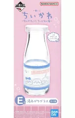 【中古】グラス ちいかわ＆ハチワレ＆うさぎ(牛乳瓶) 湯あがりグラス 「一番くじ ちいかわ ～なんかほっこり ちいかわの湯～」 E賞