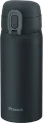 ピーコック魔法瓶工業(The-peacock) ピーコック ワンタッチマグボトル チャコールグレー 350ml 水筒 保温 保冷 魔法瓶 AKT-35 HCH