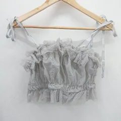◇ Θ dazzlin ダズリン チュール フリル ビスチェ キャミソール サイズF グレー系 レディース E  【1506300022869】のサムネイル