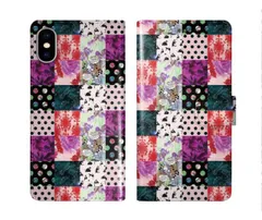 [iPhone12 Mini] iPhone16 Pro ケース スカラー スマホケース 手帳型 iPhone16 Plus ケース アイフォン16 15 14 13 12 11 スマホカバー 全機種対応 手帳 ScoLar 切り取り柄 ドット 宇宙 総柄 か