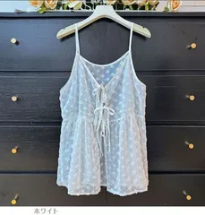 シアー ビスチェ レース キャミソール レディース ペプラム フレア リボン きれいめ キャミビスチェ レイヤード Vネック おしゃれ トップス タンクトップ 花柄