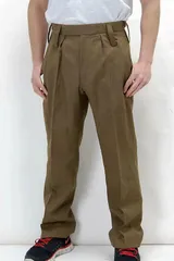 イギリス陸軍 ARMY ブラウン ウール100% No.2 バラック ドレスパンツ USED 206U-WOOL=のサムネイル