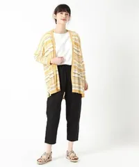 studio CLIP　12ゲージマルチボーダーカーディガン