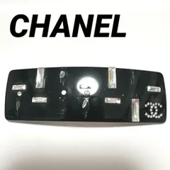 シャネル　CHANEL　バレッタ　ココマーク　ラインストーン　ブラックのサムネイル