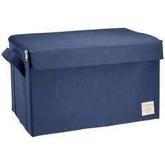 東洋ケース ストレリアナチュレ ケース 収納ボックス ふた付き Lサイズ 幅43×奥行27×高さ27cm ブルー ESTN-CBL-BL 1
