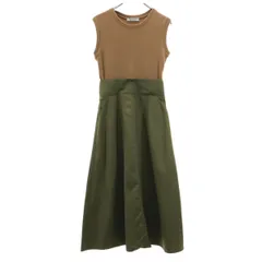 nano universe ナノユニバース ノースリーブ ワンピース F カーキ レディース 古着