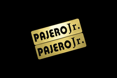 EEE-817-1 PAJEROJr 金黒 アクリル2層 ステッカー 三菱 パジェロジュニア パジェロJr カスタム 前期 後期 2枚1セット