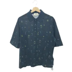 HERMES エルメス 半袖 ポロシャツ 総柄 ホースビット S サイズ ブルー ポロシャツ 《ドゥブル・ジュ》 | Hermès - エルメス-公式サイト