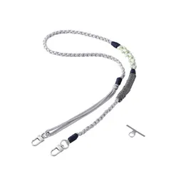 エレコム スマホストラップ 編みロープタイプ ショルダー 首掛け 長さ調整可 ストラップホルダーシート付 iPhone/Android対応 落下防止 グレー P-STSDH1KNGY 【５営業日以内発送】 【定形外郵便にて発送】