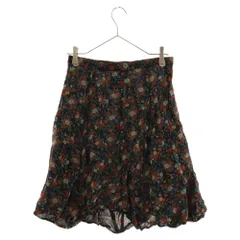 JUNYA WATANABE COMME des GARCONS (ジュンヤワタナベ コムデギャルソン) 薄手レーヨンフラワープリントスカート JT-S076 ブラック レディースのサムネイル