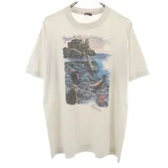 FRUIT OF THE LOOM BEST フルーツオブザルーム ベスト 90s USA製 オールド アシカ 半袖 Tシャツ L オフホワイト系 シングルステッチ メンズ 古着