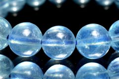 【１点物】とろみシラー アクアマリン　8.5mm　ブレスレット  _M10129