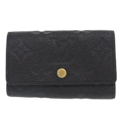 美品 ルイ ヴィトン ミュルティクレ 6 モノグラム アンプラント M64421 ノワール 6連 キーケース 黒 LV 1714 LOUIS VUITTON