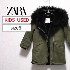 Zara Girls (ザラ) モッズコート フェイクファー サイズ6 cm116 USED キッズ 子供服